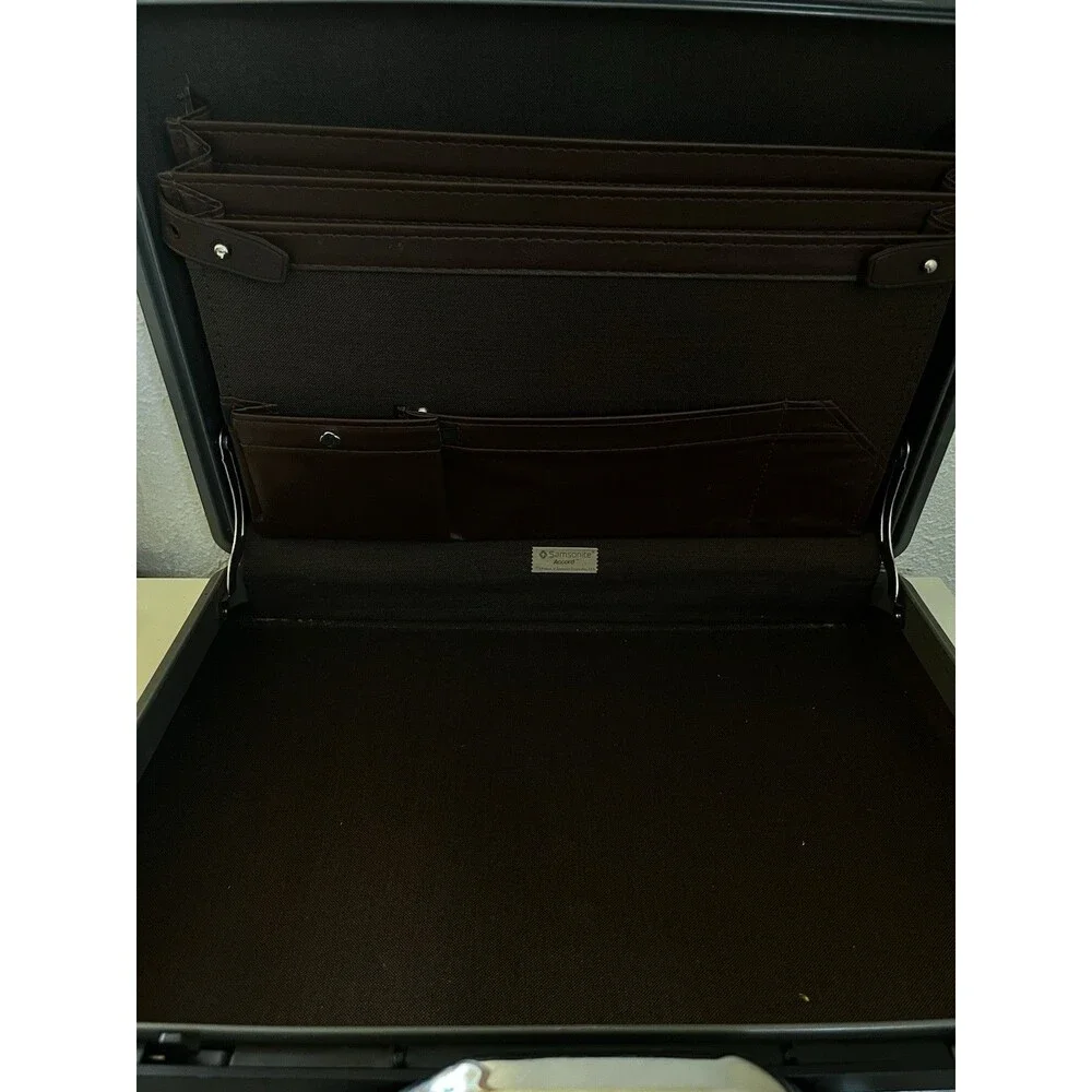Vintage Samsonite Accord Brown Faux Leather Hardshell Briefcase